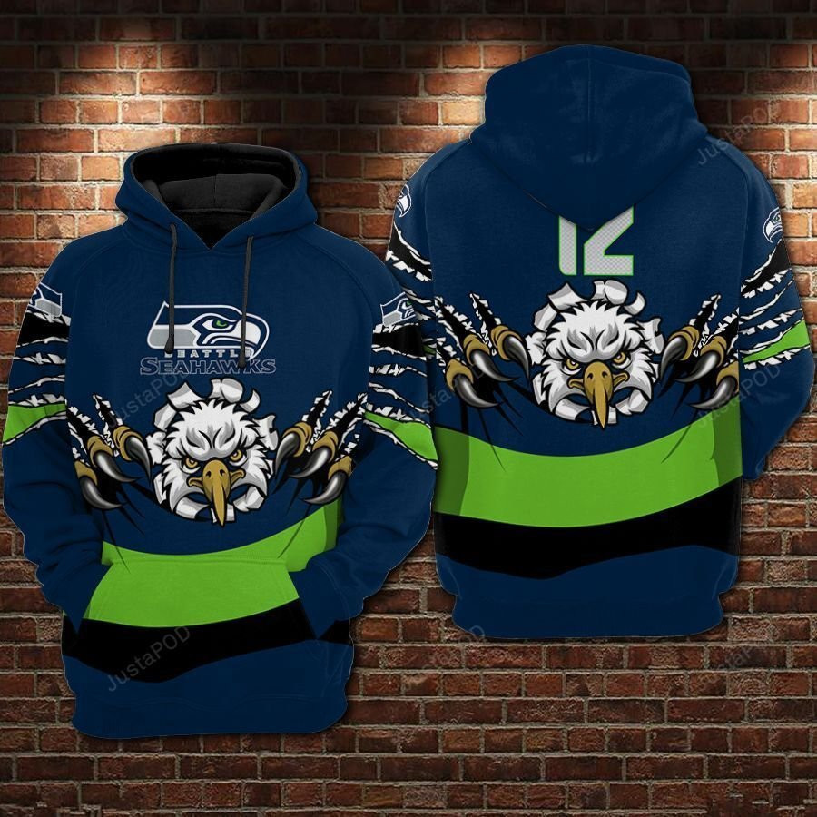 Seattle Seahawks NFL Football Hoodie  Zip Hoodie