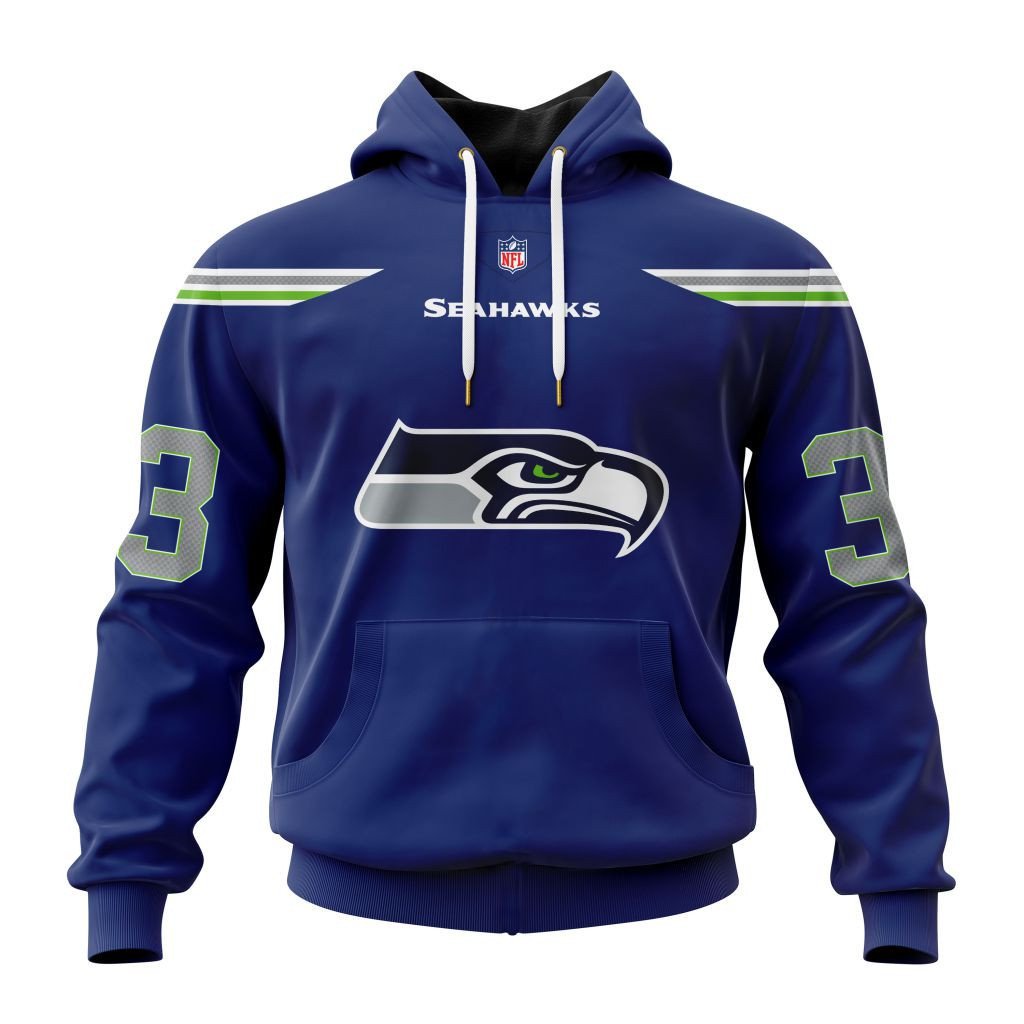Seattle Seahawks Specialized Design Personalized Letters Number V24101201 Hoodie