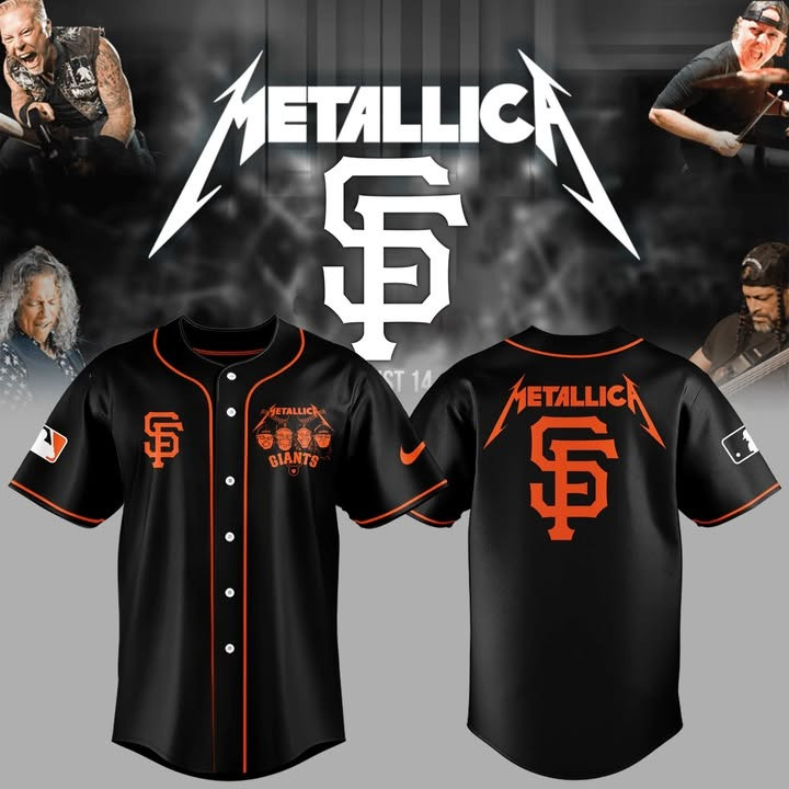 SF Giants X Metallica Night Jersey MLB Baseball Merch Best Gifts For Giants Fans For Him