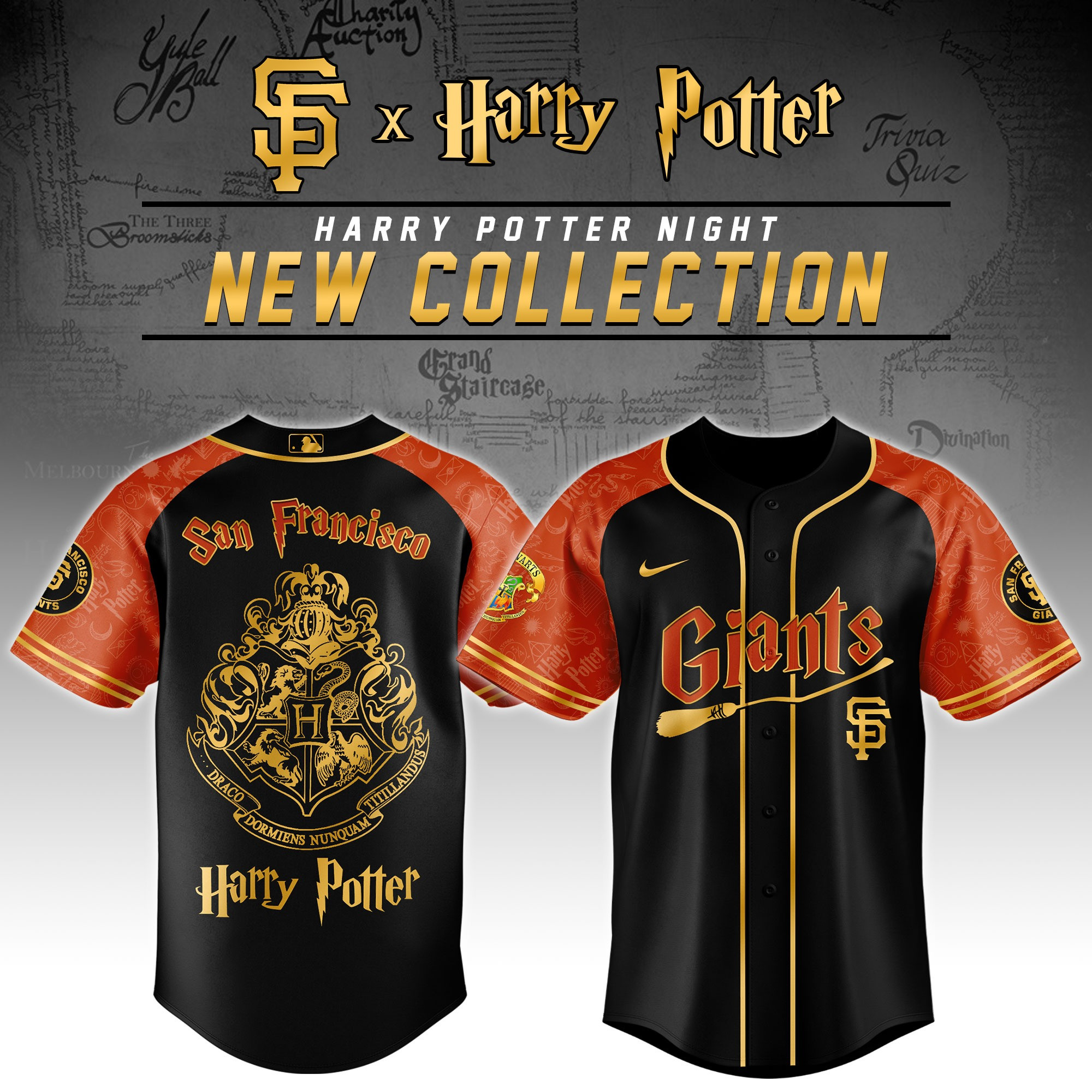 SF San Francisco Giants X Harry Potter Night Jersey MLB Baseball Merch Unique Gifts For Fans