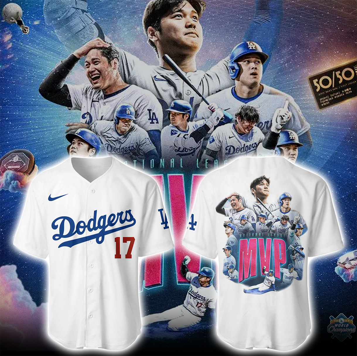 SHOHEI OHTANI NL MVP Jersey Gifts For Baseball Players