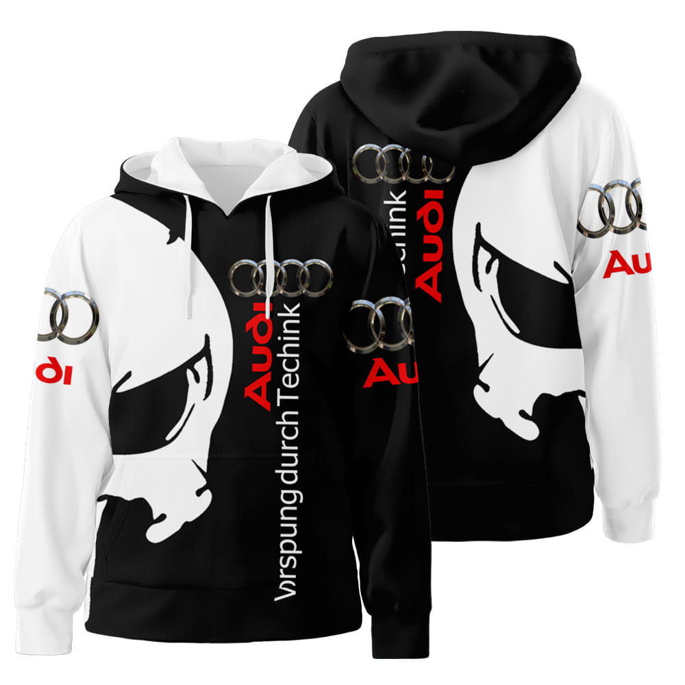Skull Audi Vorsprung Durch Technik Men and Women 3D All Over Print Hoodie Zip-Up Hoodie