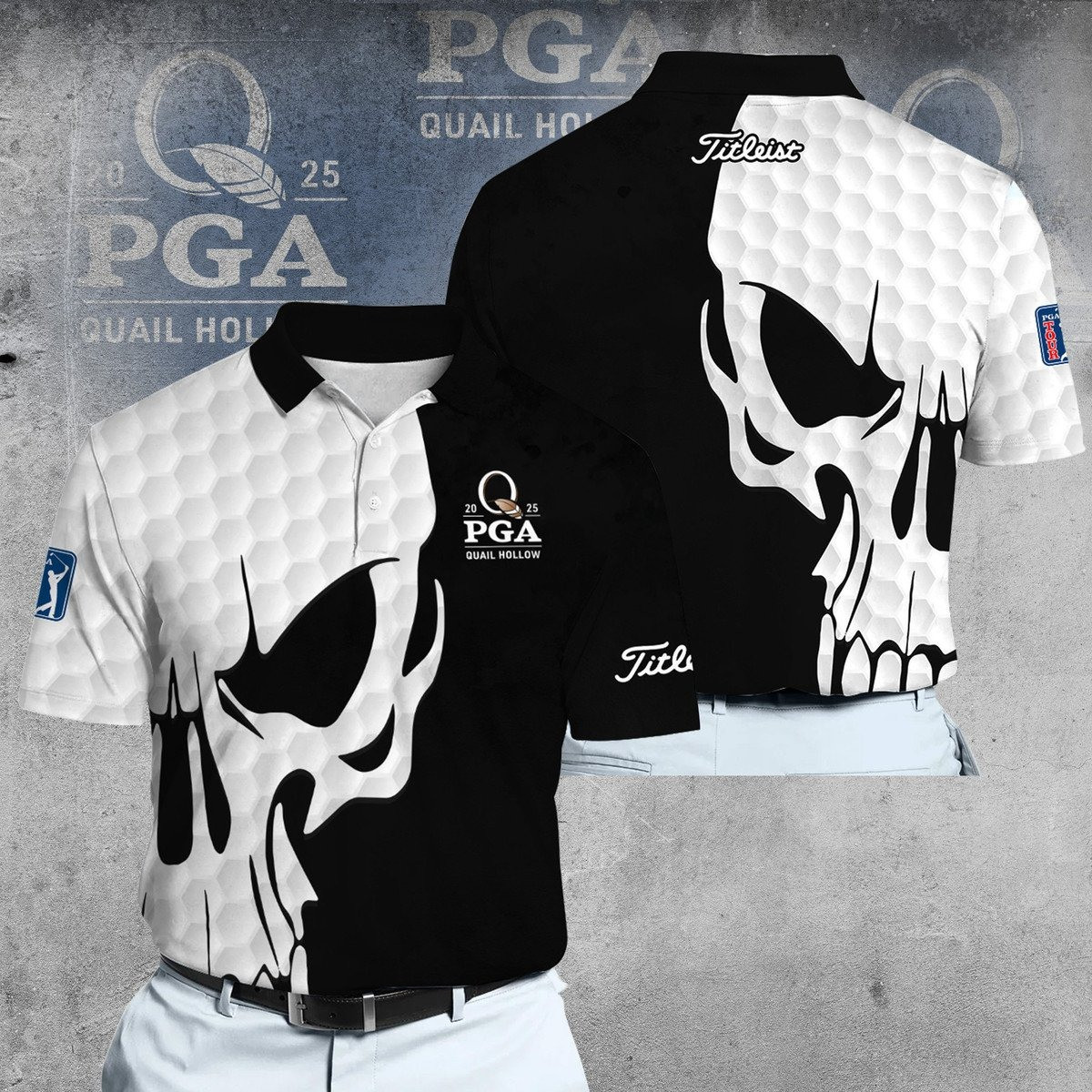Skull Golf 2025 PGA Tour Men Polo Shirt Golf Gifts For Men