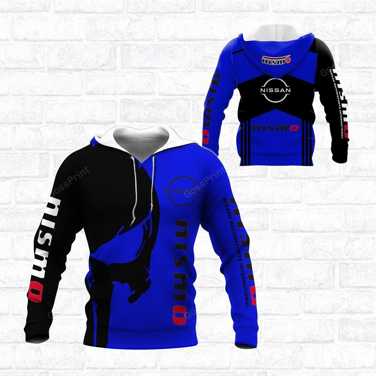 Skull Nissan Motorsport Nismo All Over Print Hoodie Zip Hoodie 150