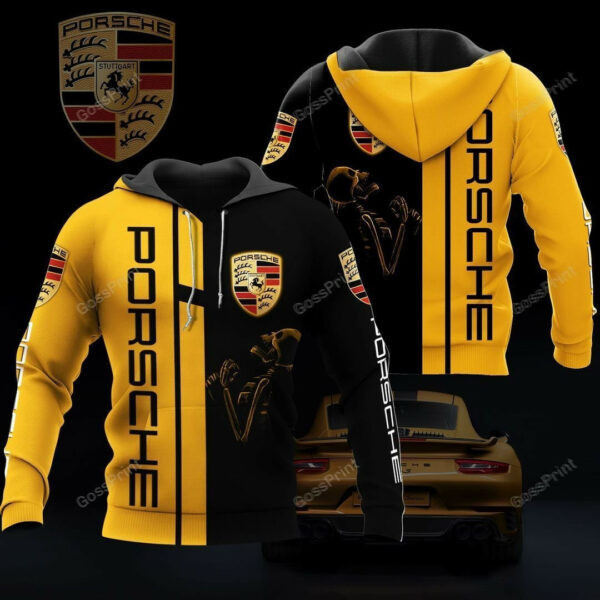 Skull Porsche Sports Car 8k385 Fan Gift 3d Zip Hoodie Ii0 2510