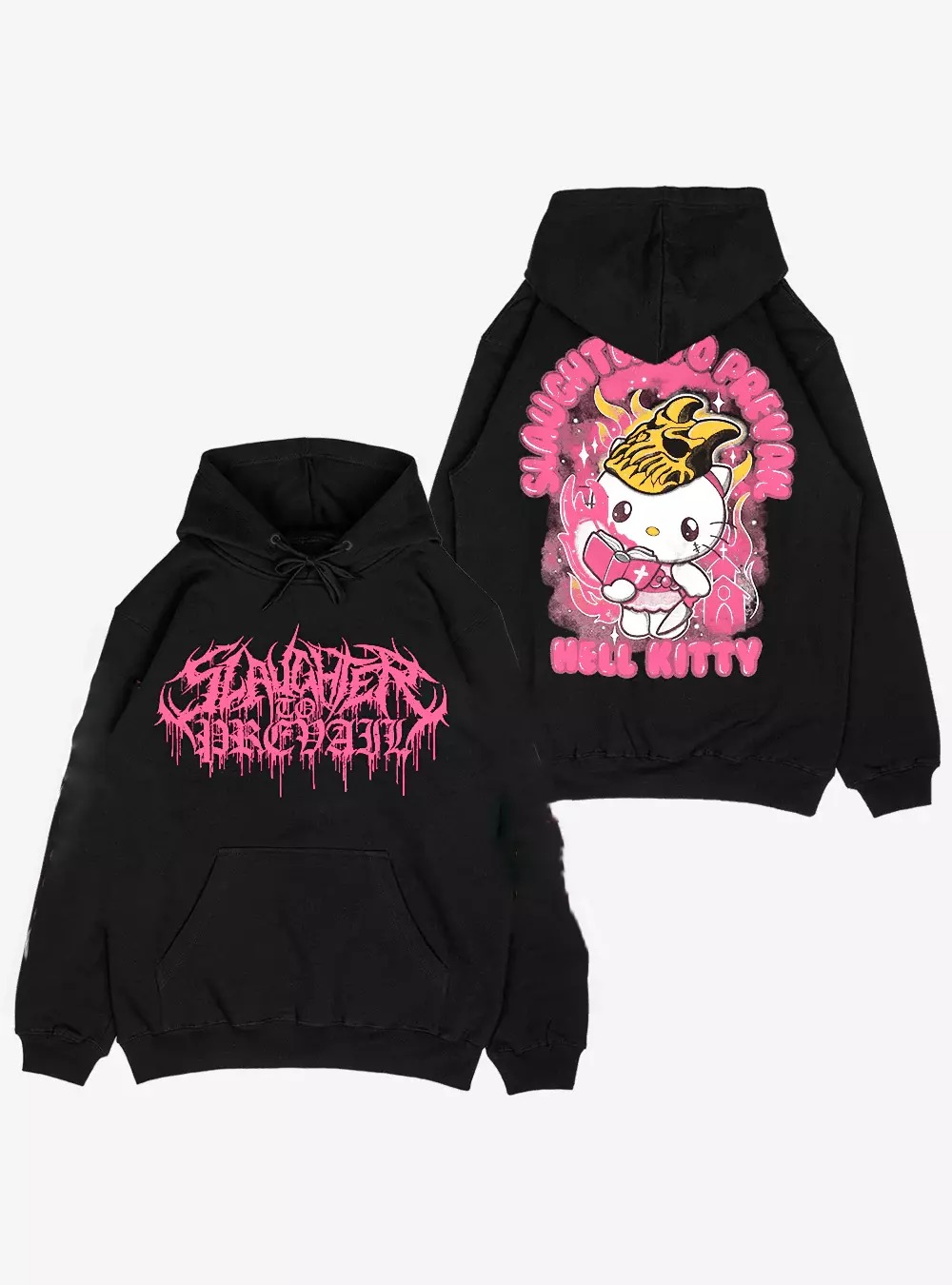 Slaughter To Prevail Hell Kitty Hoodie Gifts For Band Fans