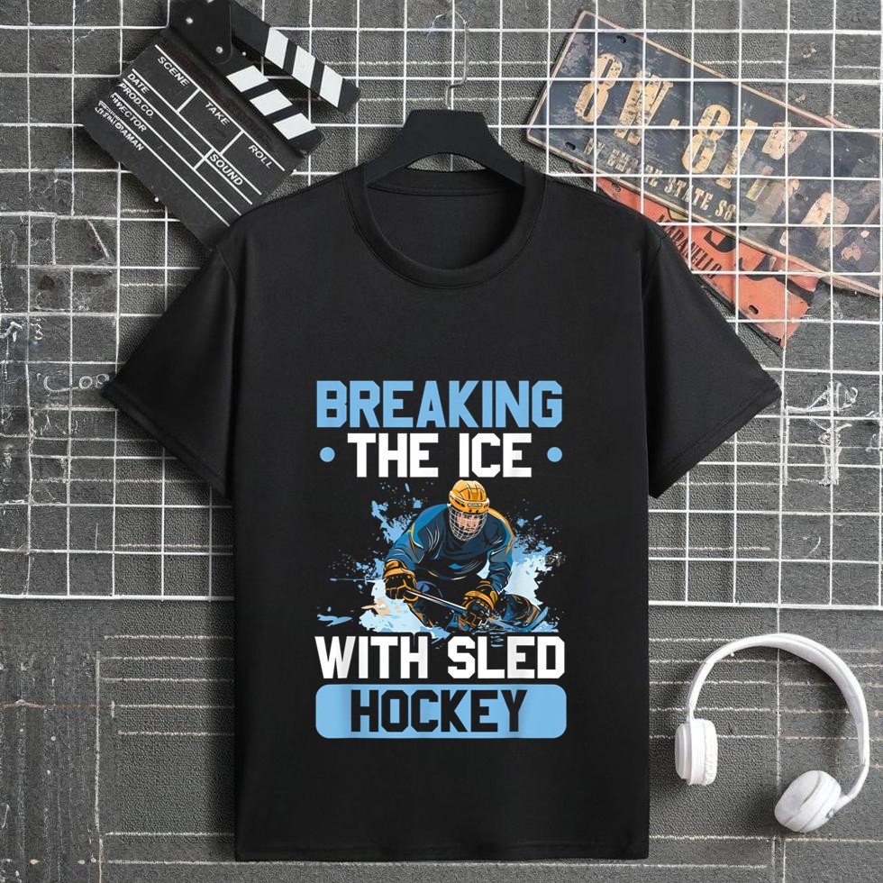Sled Hockey Player Ice Hockey Lover Winter Sports T-Shirt