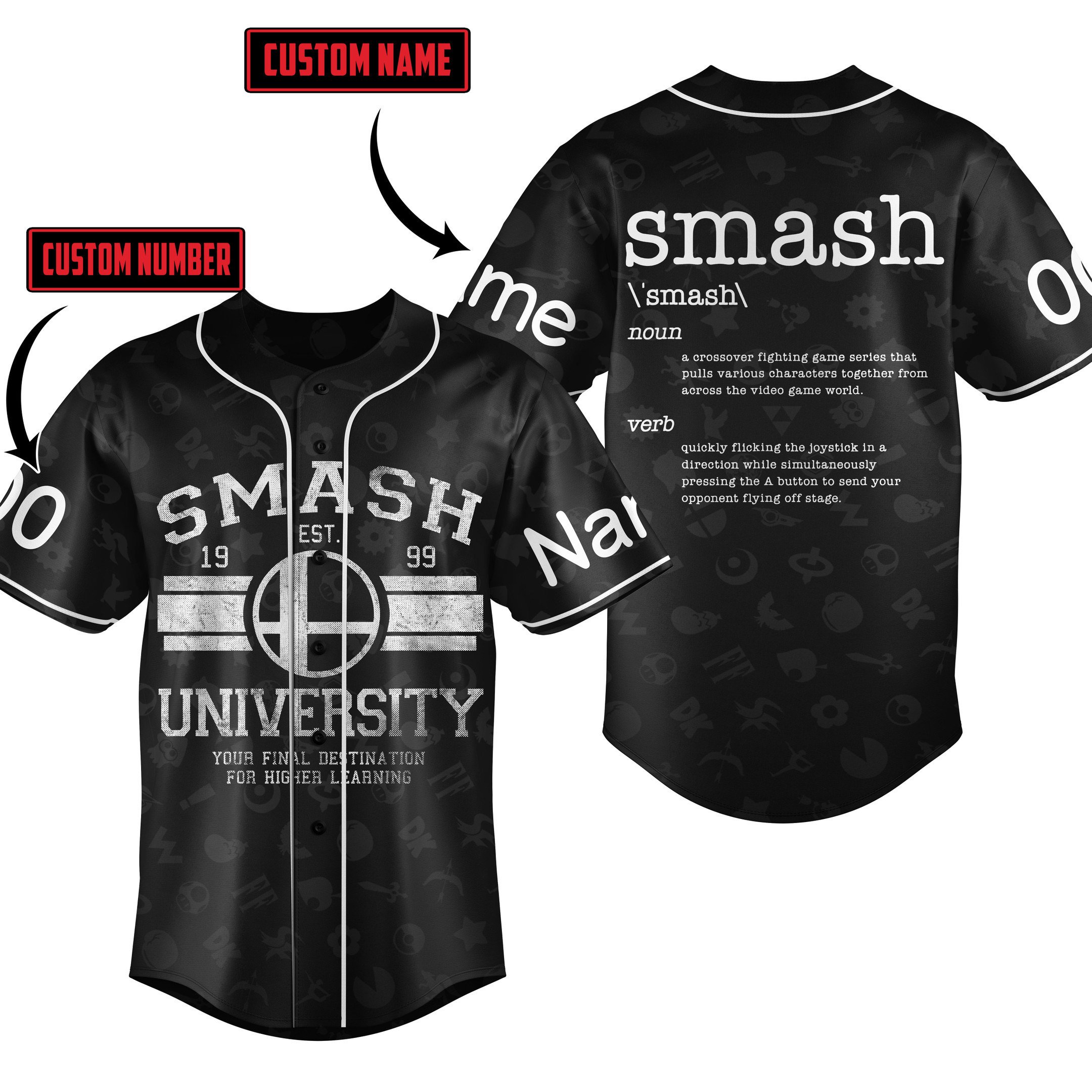 Smash EST 1999 University Baseball Jersey For Fans