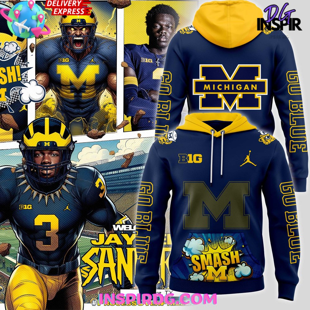 Smash Michigan Wolverines Go Blue Special Hoodie Gift For Sport Music Fans