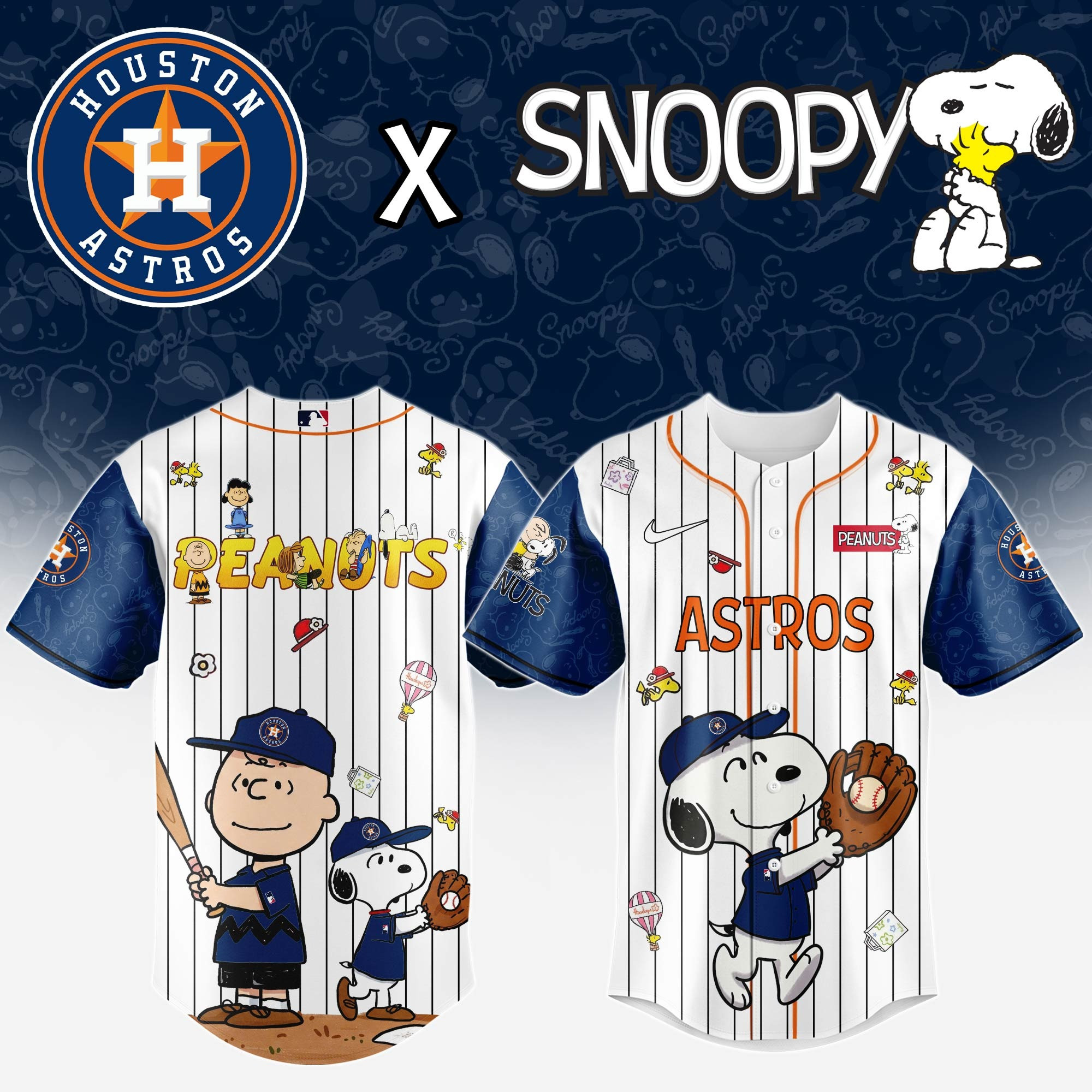 Snoopy Houston Astros Peanuts Jersey Unique Baseball Best Gifts Astros Fans