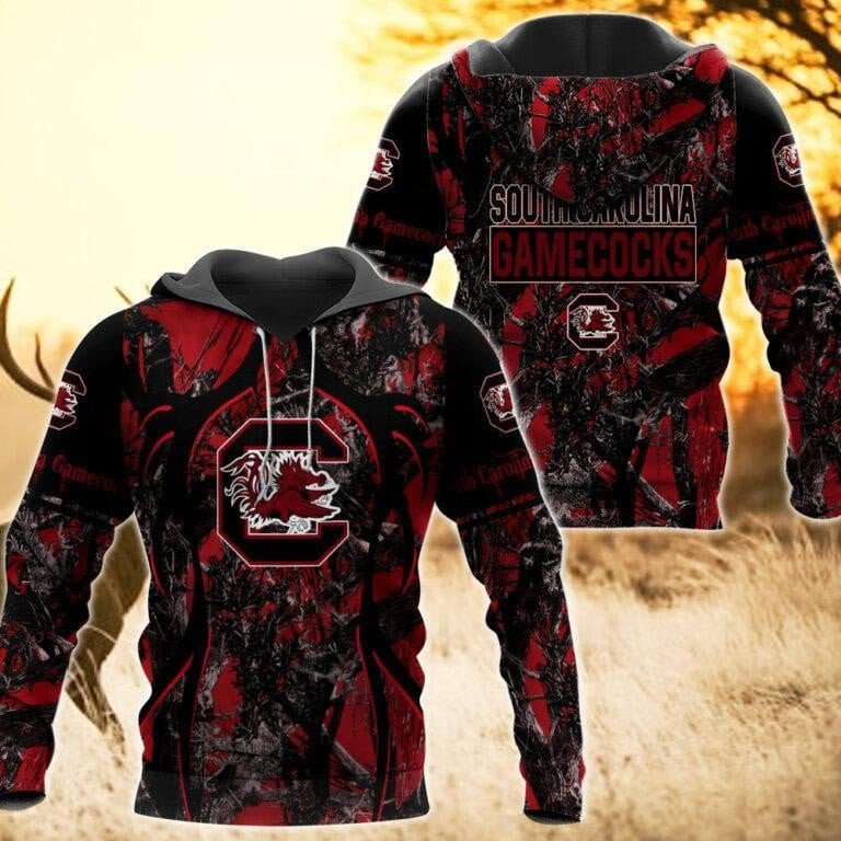 South Carolina Gamecocks Camo Hunting 3D printed Sweatshirt Hoodie Zipped Hoodie