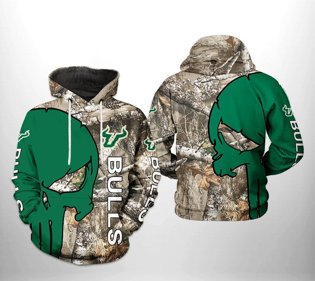 South Florida Bulls NCAA Camo Veteran Hunting Hoodie  Zip Hoodie