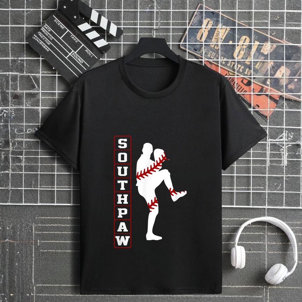 Southpaw Lefty Baseball Left Handed Funny Pitcher Player Fan T-Shirt