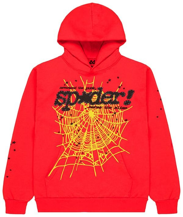 Sp5der PNK V2 Hoodie Red 555 Spider Clothing Spider Young Thug Merch