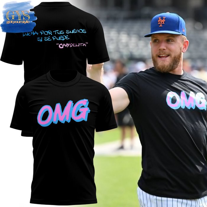 Special Edition OMG New York Mets 2024 Black T-Shirt Gift For Sport Music Fans