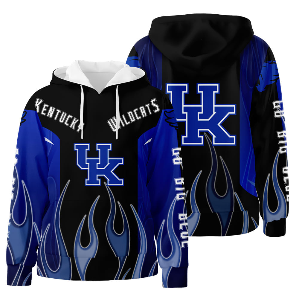 Sports American Ncaaf Kentucky Wildcats 3D All Over Print Hoodie Zip-Up Hoodie