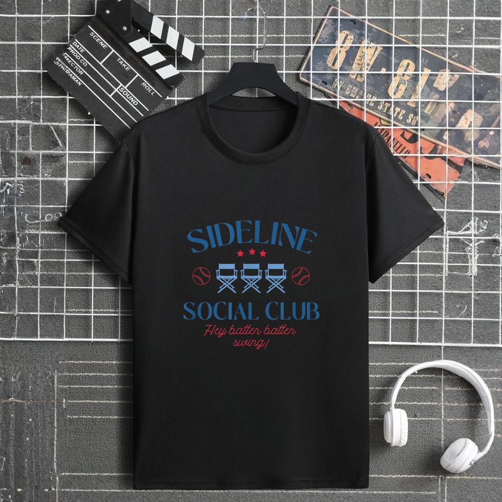 Spring 2025 Swing Batter Baseball Mom Sideline Social Club T-Shirt