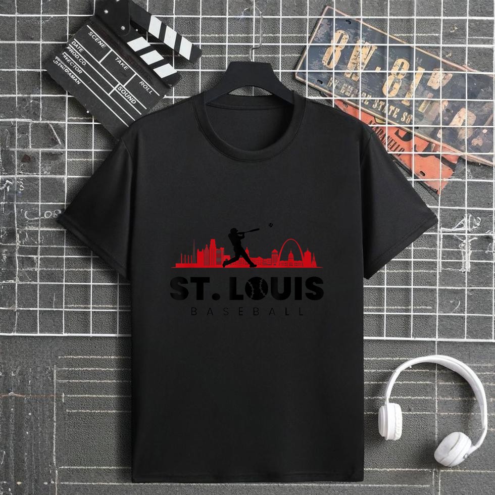 St Louis Baseball Vintage Minimalist Retro Baseball Lover T-Shirt