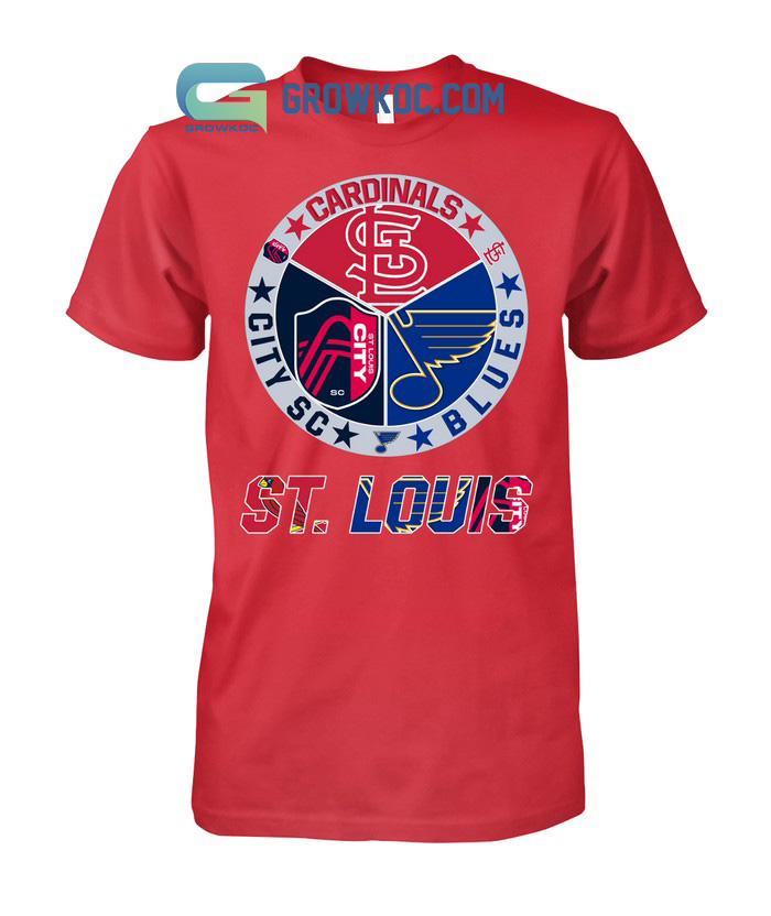 ST Louis Cardinals City SC And Blues T Shirt