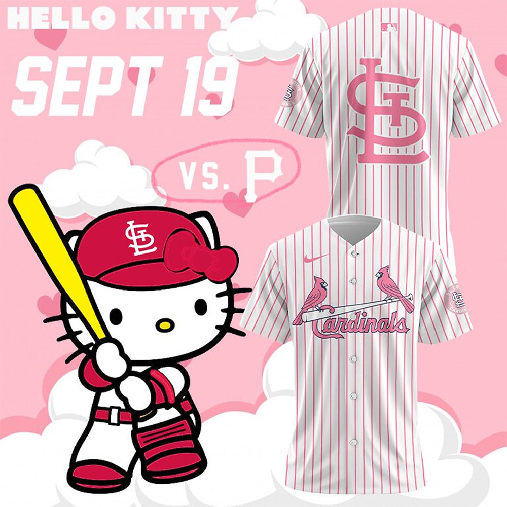 St. Louis Baseball x Hello Kitty Night September 19th Jersey Baseball Fans Gifts