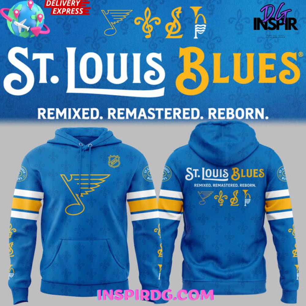 St. Louis Blues "Remixed x Remastered x Reborn" Special Hoodie Gift For Sport Music Fans