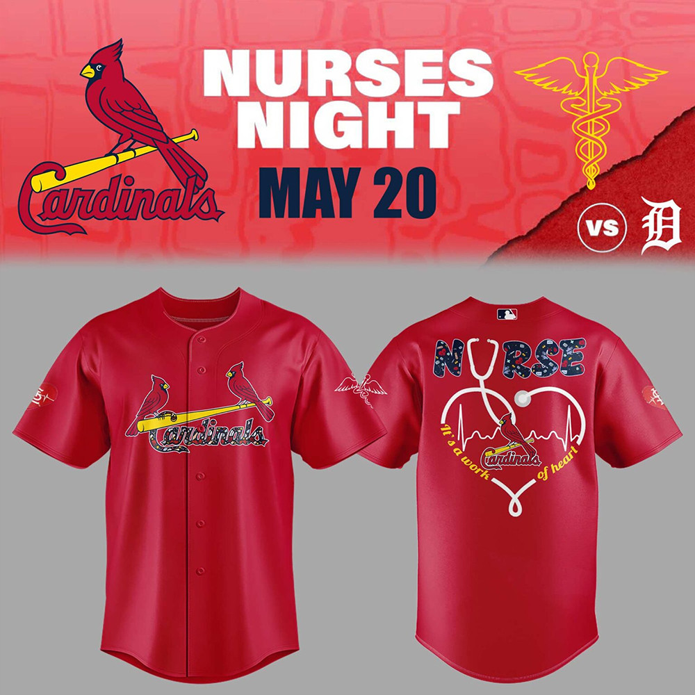St. Louis Cardinals Baseball NURSES NIGHT Jersey Gifts For Baseball Lovers