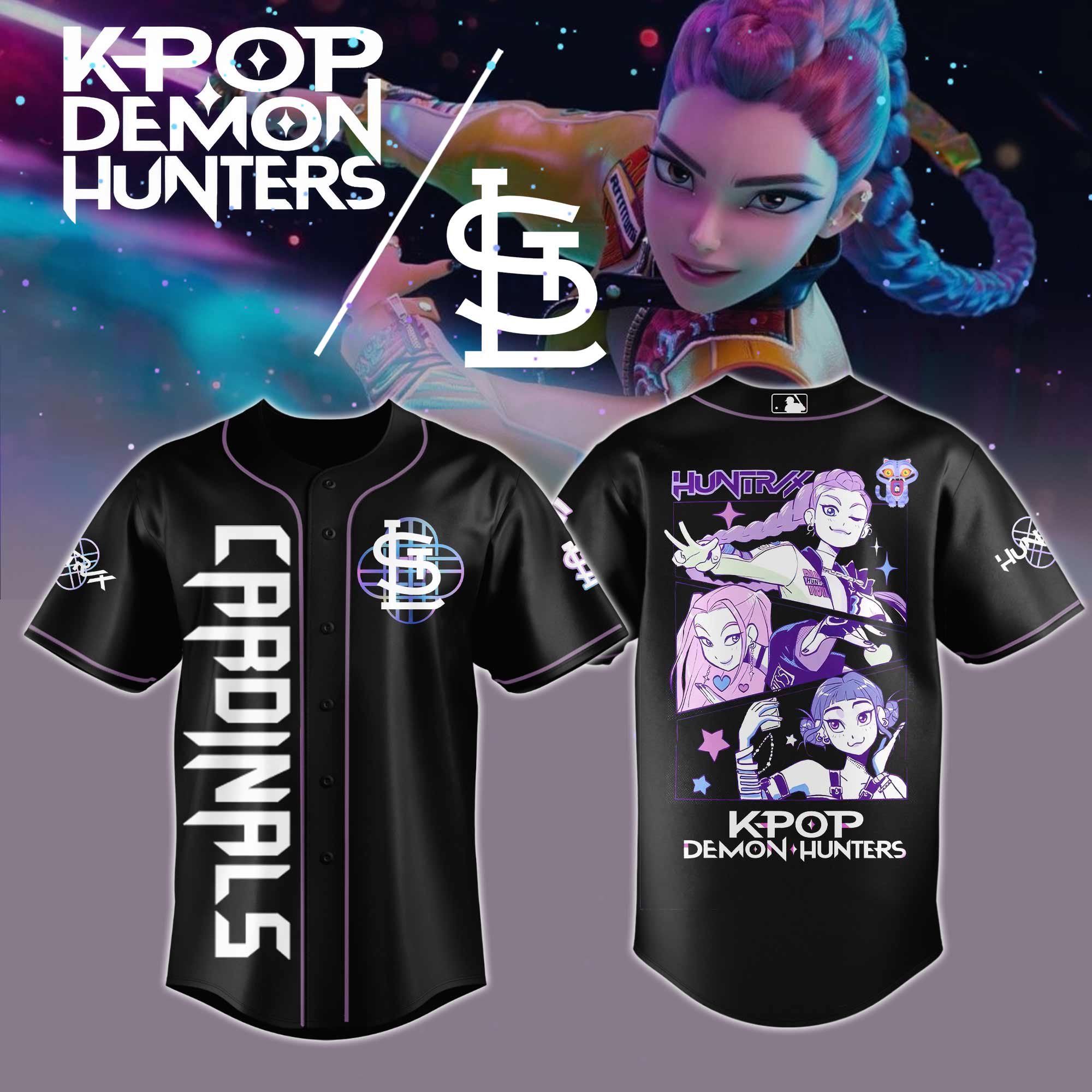 St. Louis Cardinals MLB x KPop Demon Hunters Personalized Baseball Jersey For Fans
