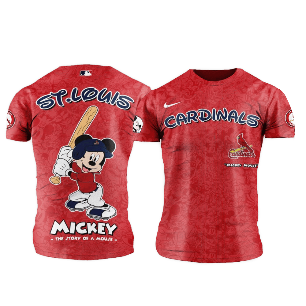 St. Louis Cardinals MLB x Mickey Night Game Shirt St. Louis Cardinals Merch Gifts For Fans