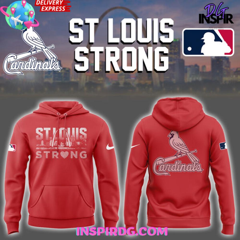 St. Louis Strong x Cardinals City Red Hoodie Premium Merchandises
