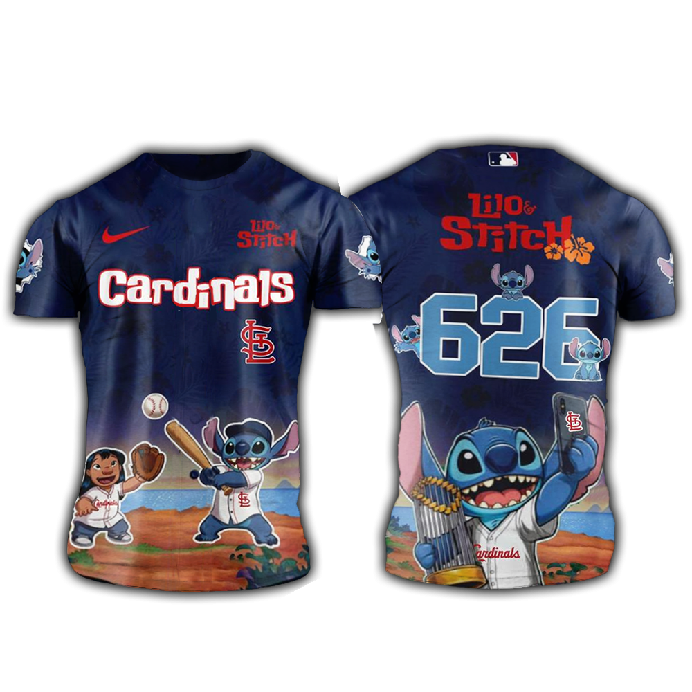 St.Louis Cardinals Lilo And Stitch 626 Shirt St.Louis Cardinals Merch Good Fatherâ€™s Day Presents