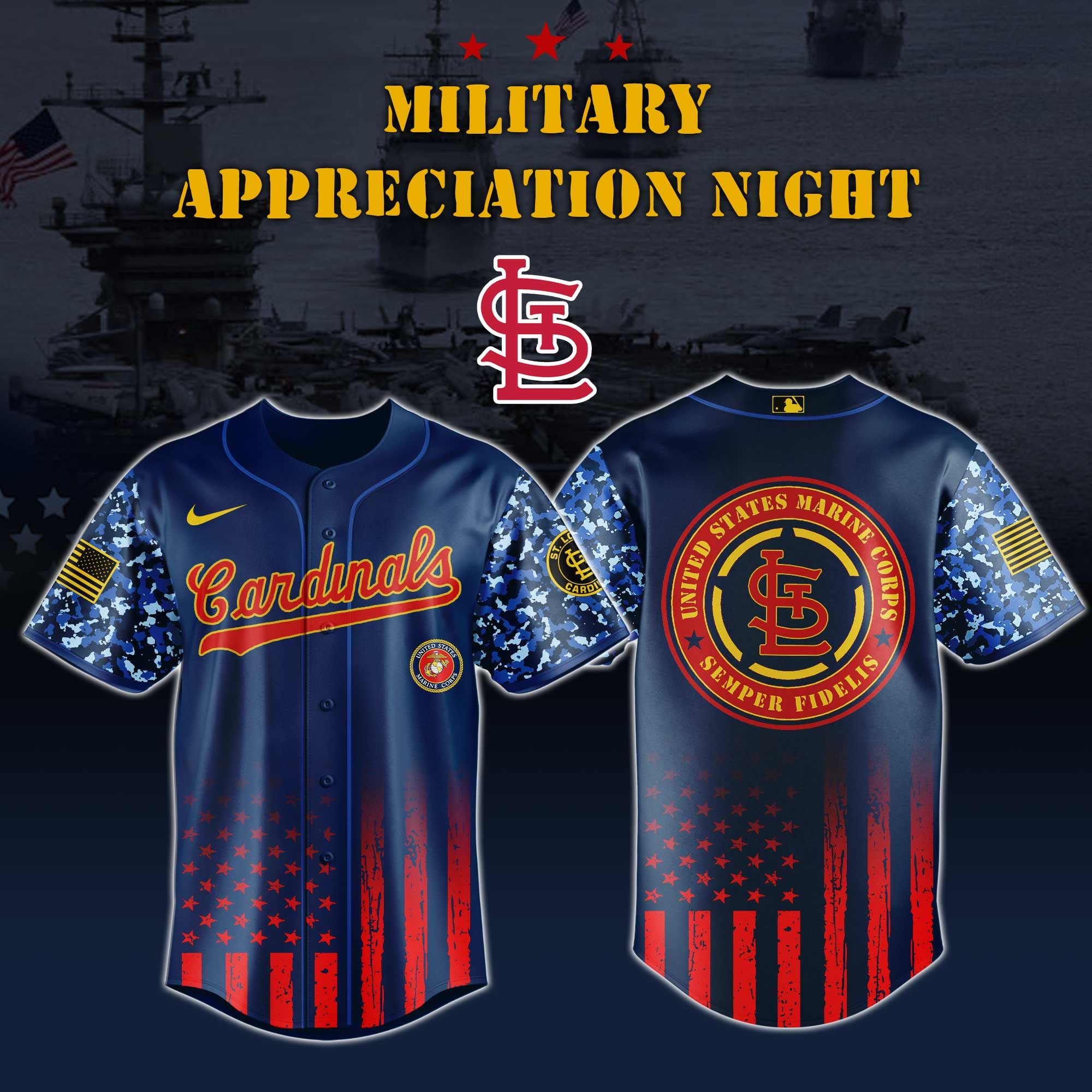 St.Louis Cardinals MLB x Marine Corps Military Appreciation Night Jersey Editions  2025St.Louis Cardinals Merch