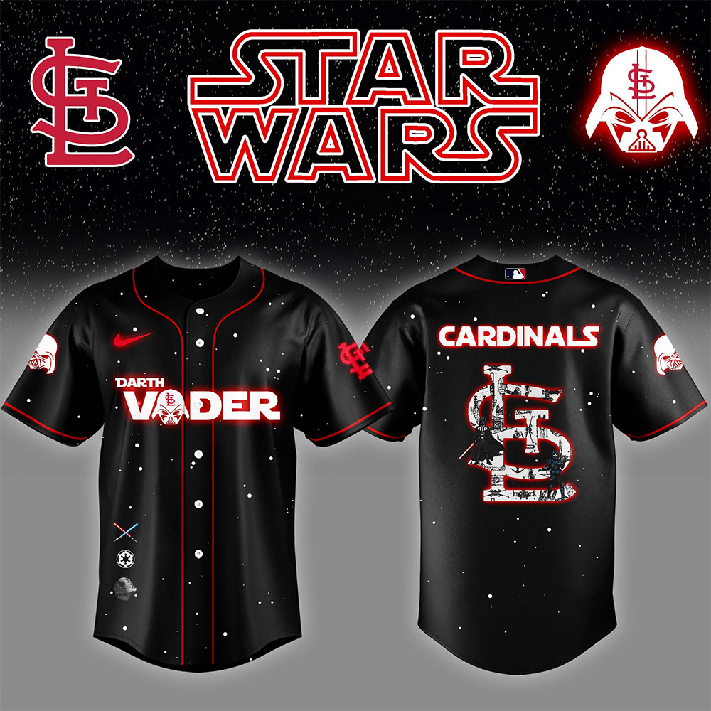 St.Louis Cardinals x Star Wars Darth Vader Night Baseball Jersey Gift Ideas For Baseball Fans