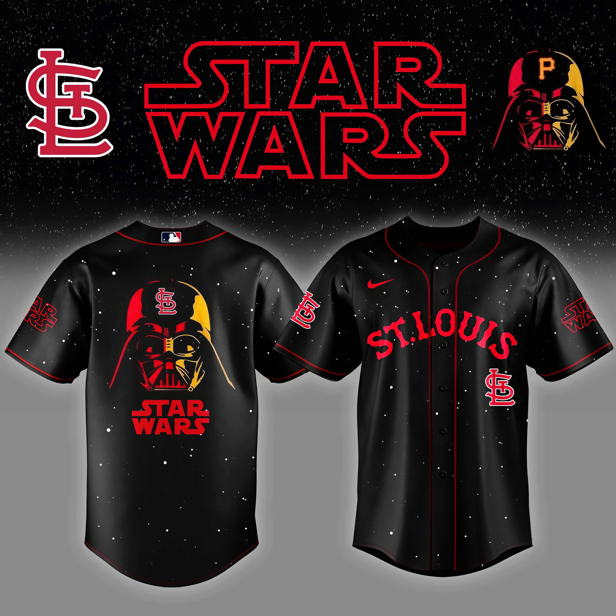 St.Louis Cardinals x Star Wars Night Baseball Jersey Gifts For Baseball Fans