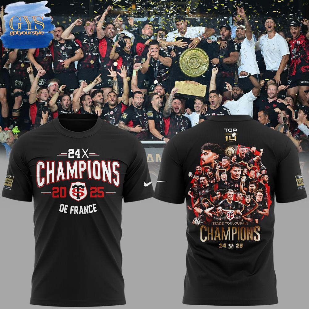 Stade Toulousain TOP 14 Rugby 2025 Champions Limited Edition T-Shirt Gift For Sport Music Fans