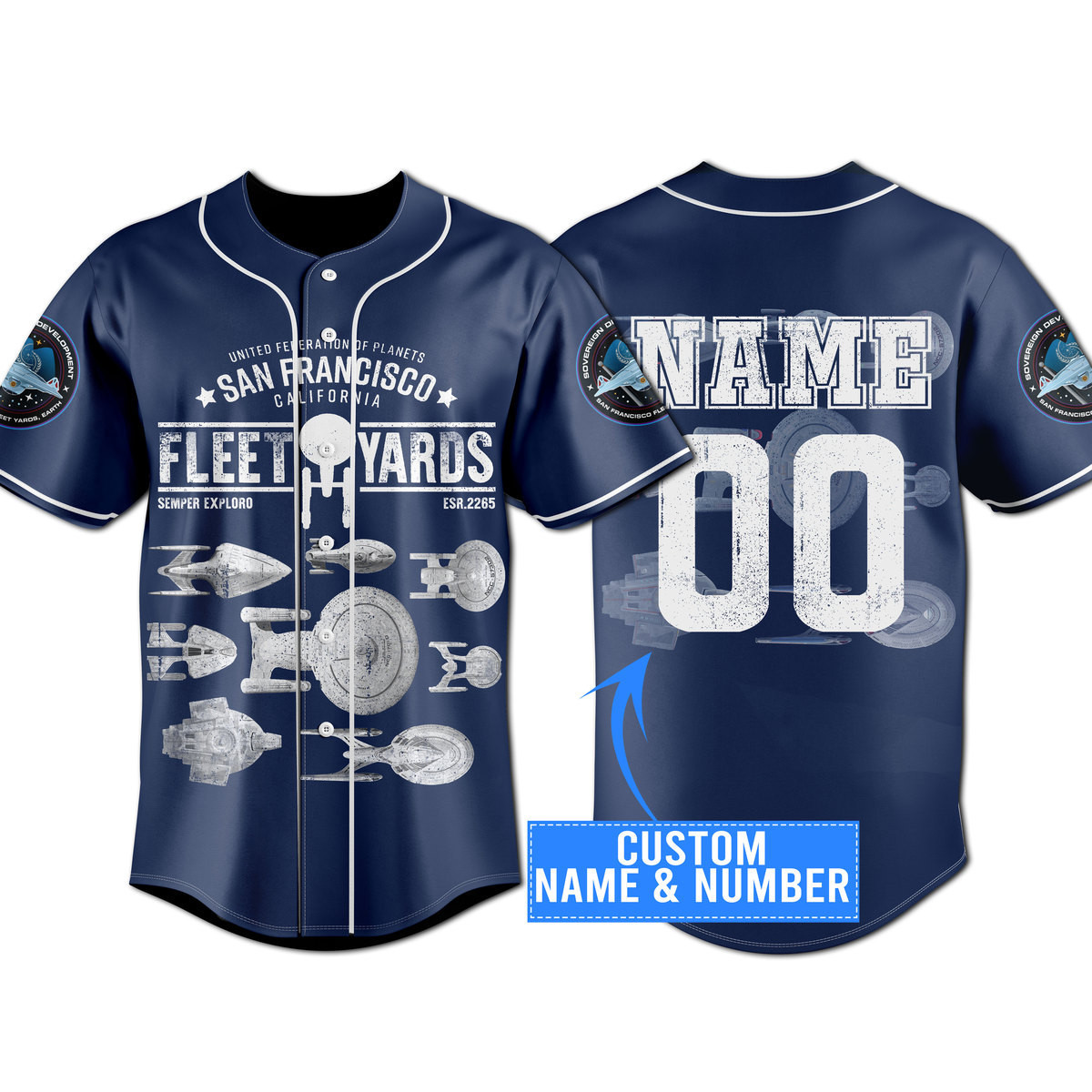 Star Trek Fleet Yeard United Federation Baseball Jersey For Fans