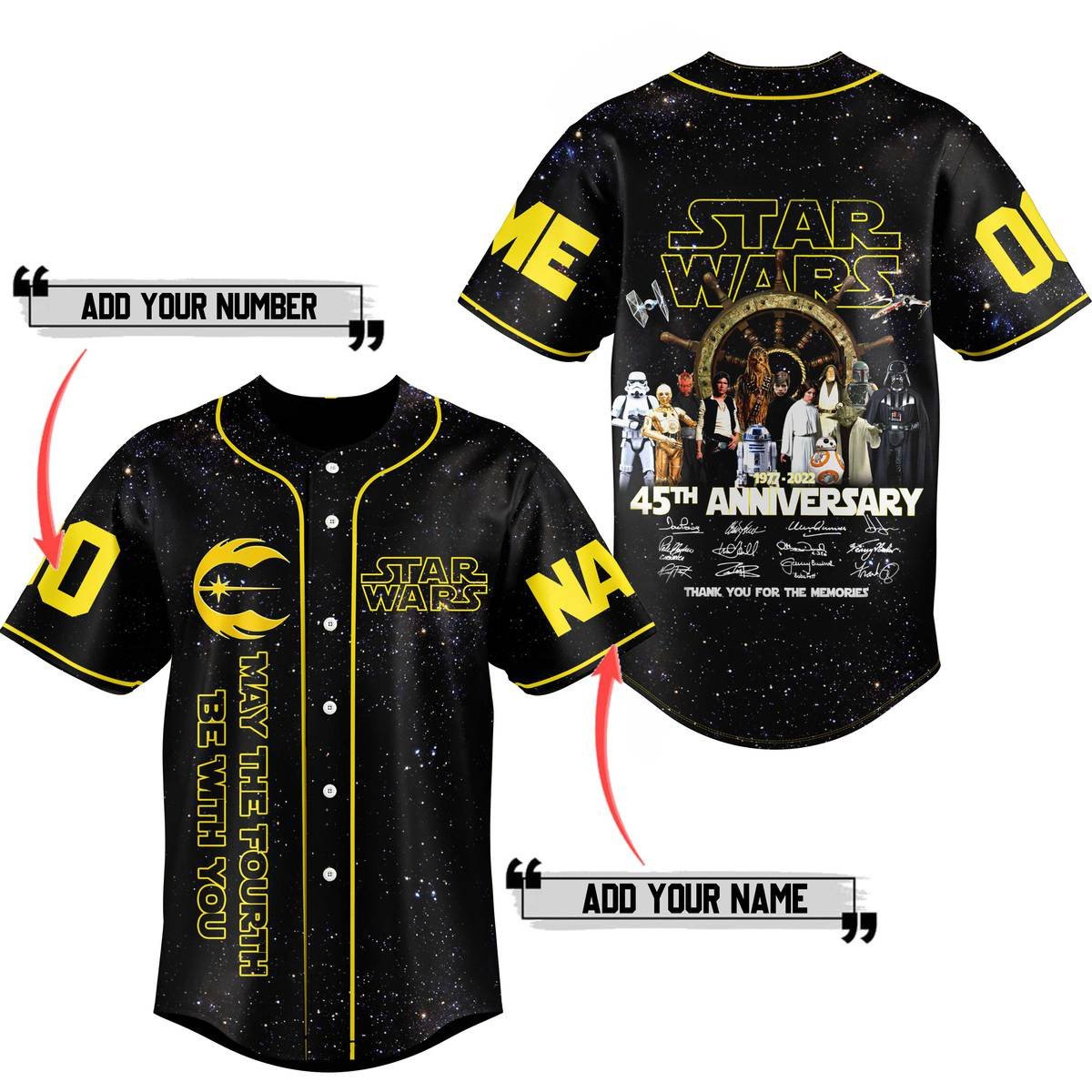 Star Wars Baseball Jersey For Fans