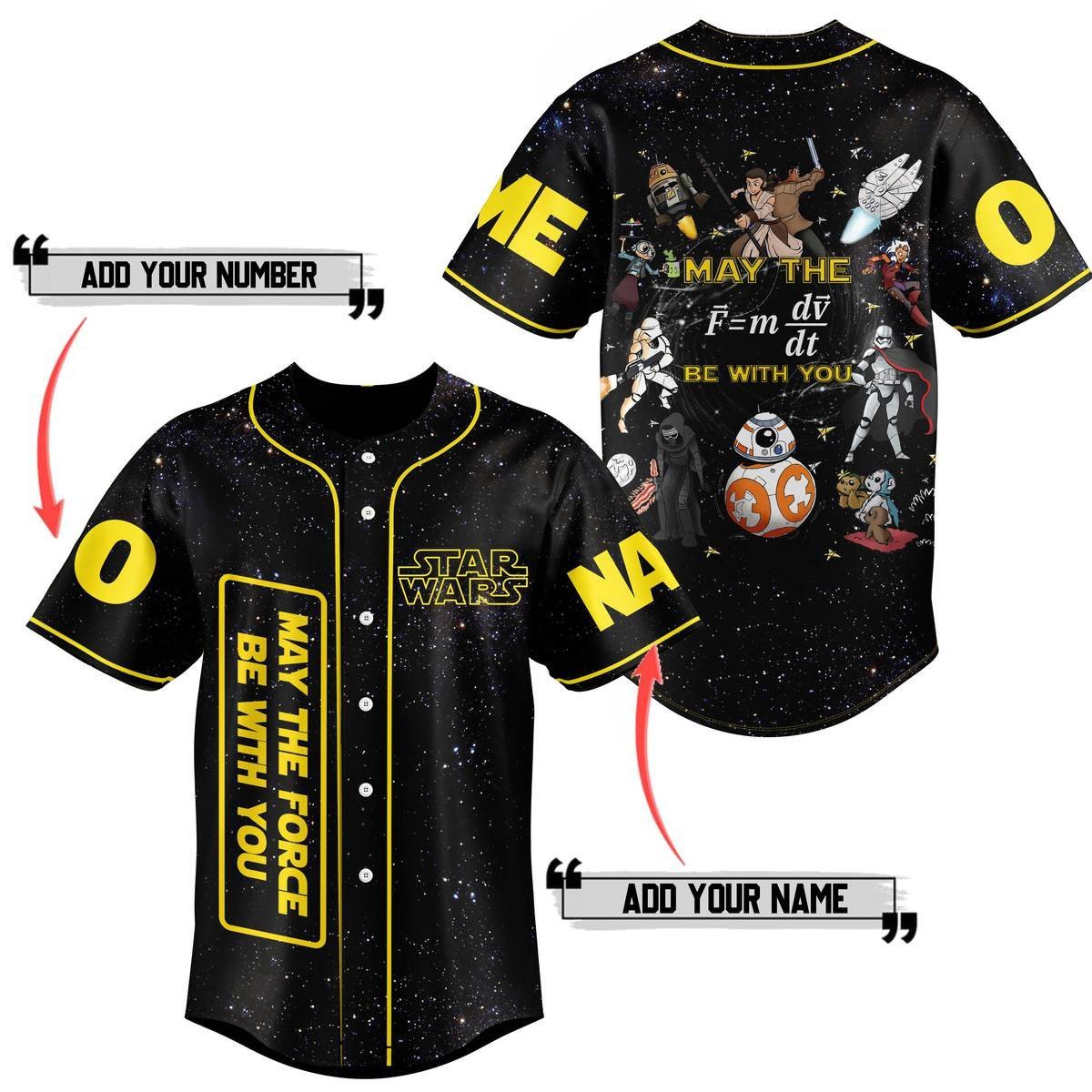 Star Wars Baseball Jersey For Fans