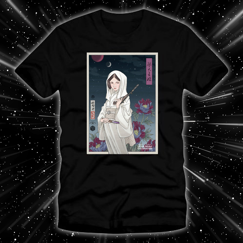 Star Wars Celebration Japan 2025 Merch Princess Leia Badge T-Shirt Awesome Mother's Day Gifts