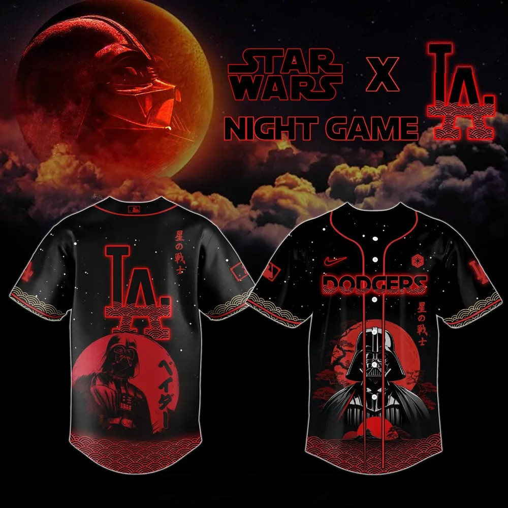 Star Wars x Los Angeles Dodgers  Edition Baseball Jersey Baseball Team Gift Ideas
