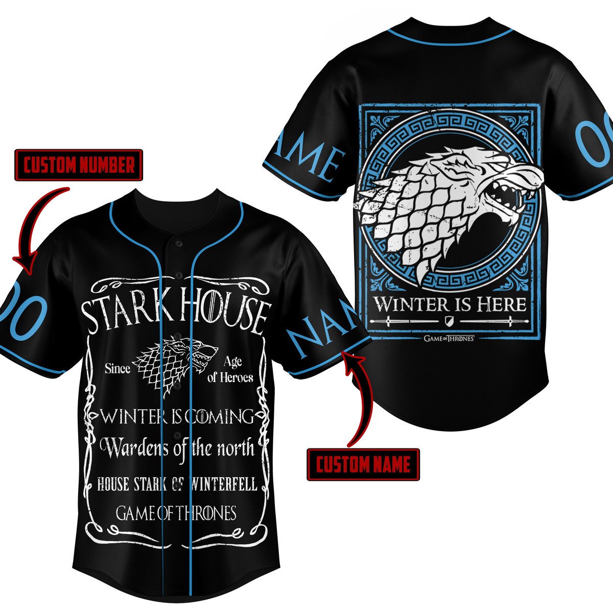 Stark House Baseball Jersey For Fans