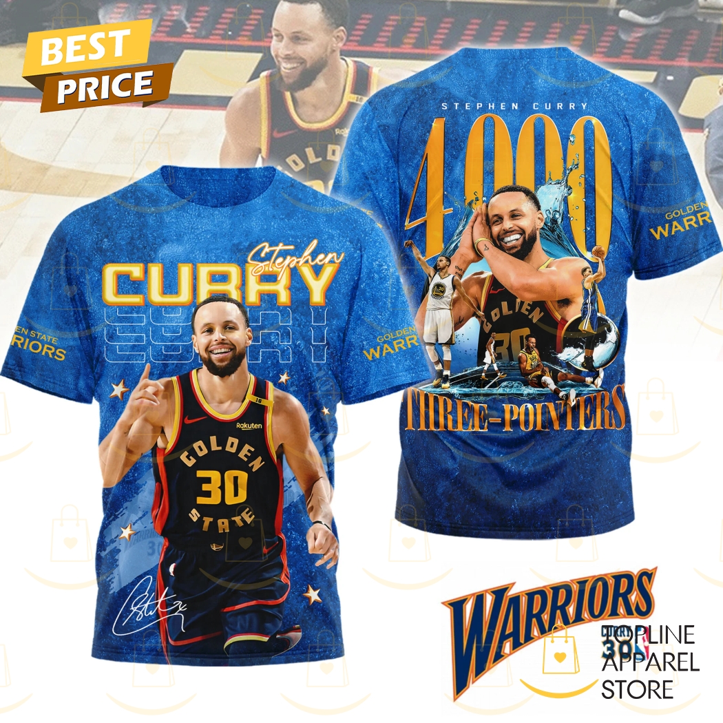 Stephen Curry Golden State Warriors 4000 Threes - Pointers 3D T-Shirt Gift For Sport Music Fans