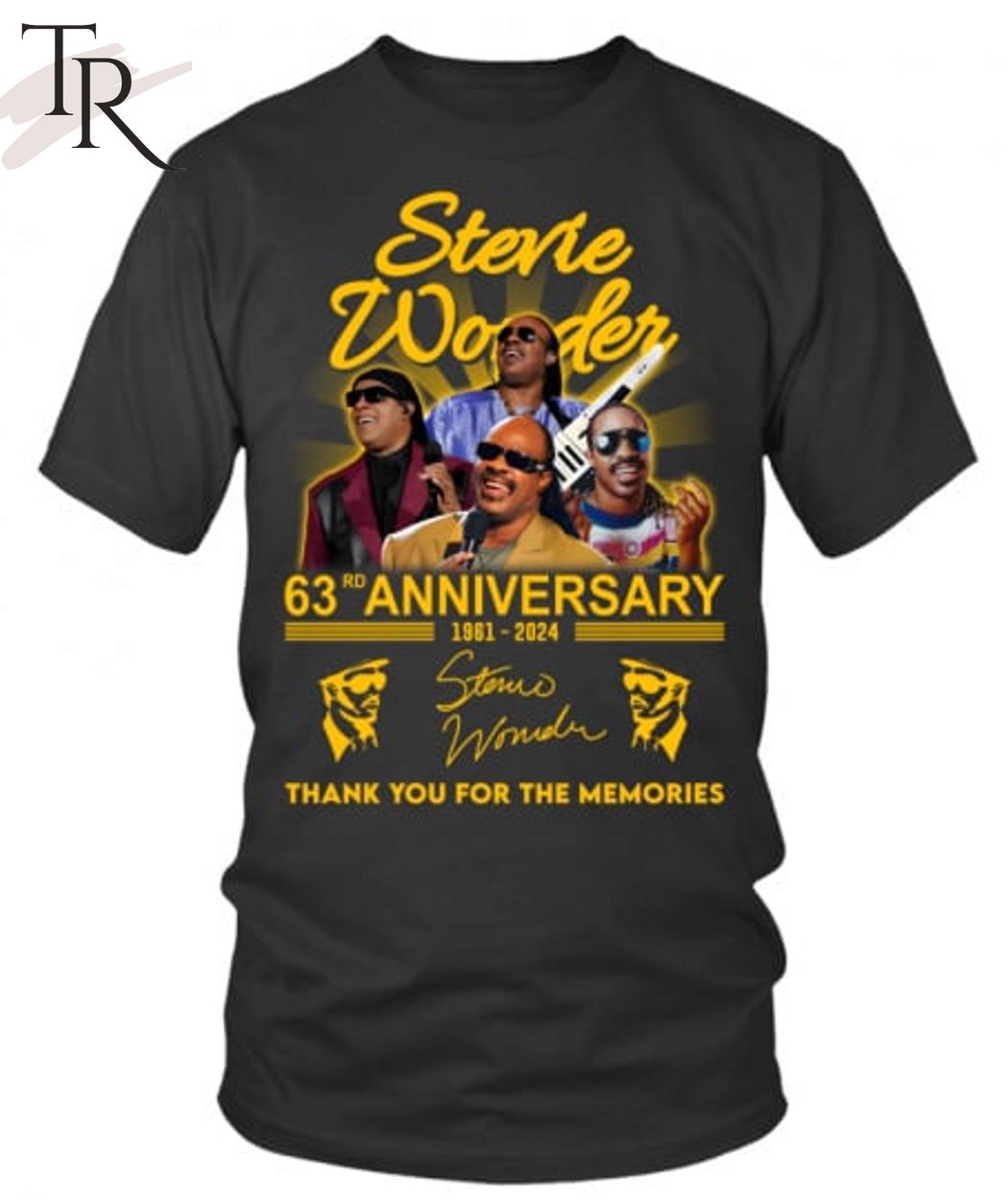 Stevie Wonder 63rd Anniversary 1961-2024 Thank You For The Memories T-Shirt