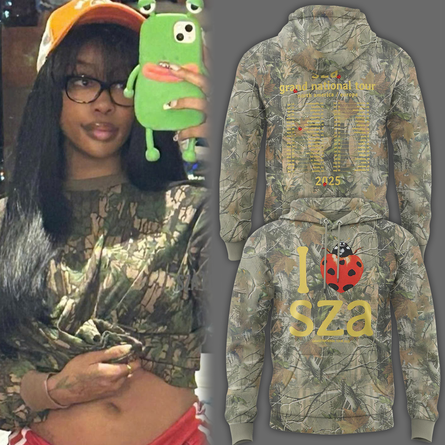Sza Camo Grand National Tour Hoodie Best Gift For Fan