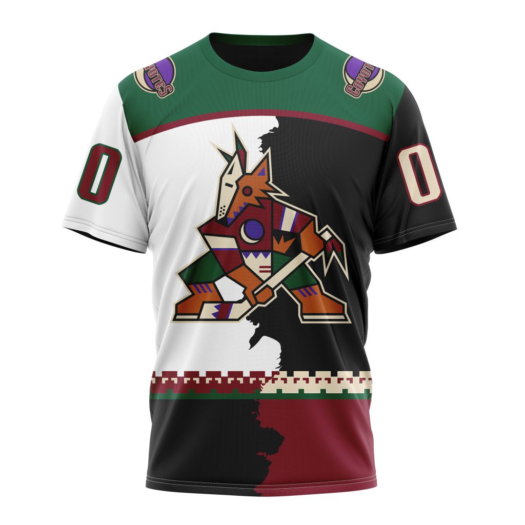 T-shirt NHL Arizona Coyotes Personalize 2023 Home Mix Away Kits Gift For Sport Music Fans