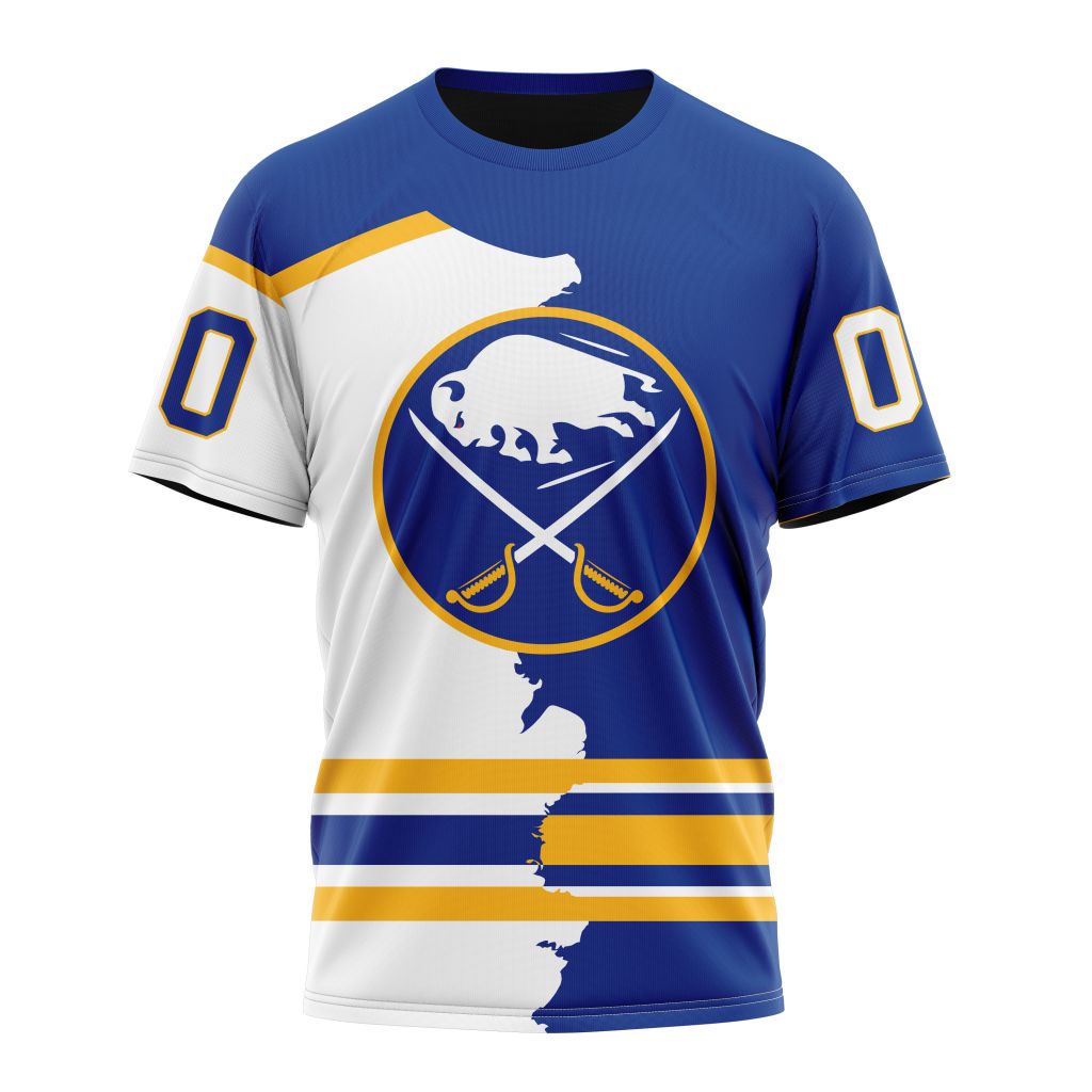 T-shirt NHL Buffalo Sabres Personalize 2023 Home Mix Away Kits Gift For Sport Music Fans