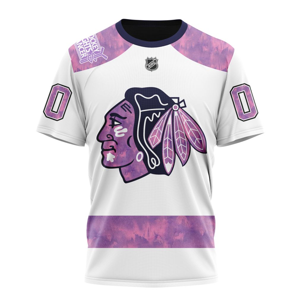 T-shirt NHL Chicago Blackhawks Personalized Hockey Fight Cancer Design Gift For Sport Music Fans