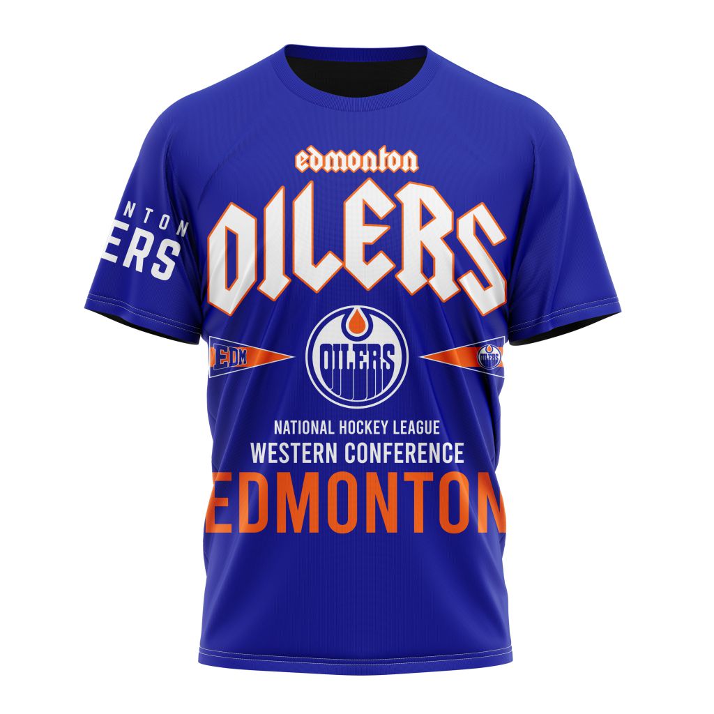 T-shirt NHL Edmonton Oilers 2025 Royal Western Conference City Tour Gift For Sport Music Fans