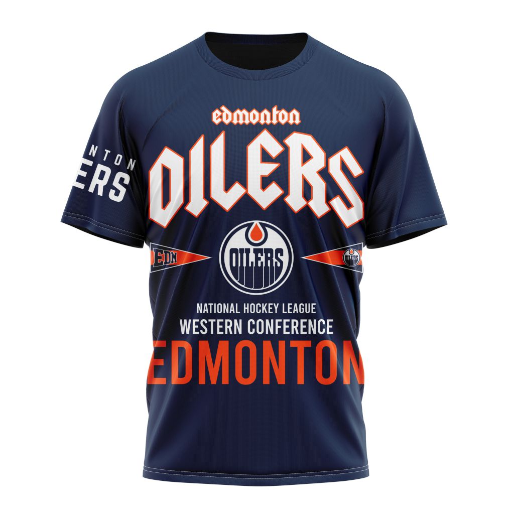 T-shirt NHL Edmonton Oilers 2025 Western Conference City Tour Gift For Sport Music Fans
