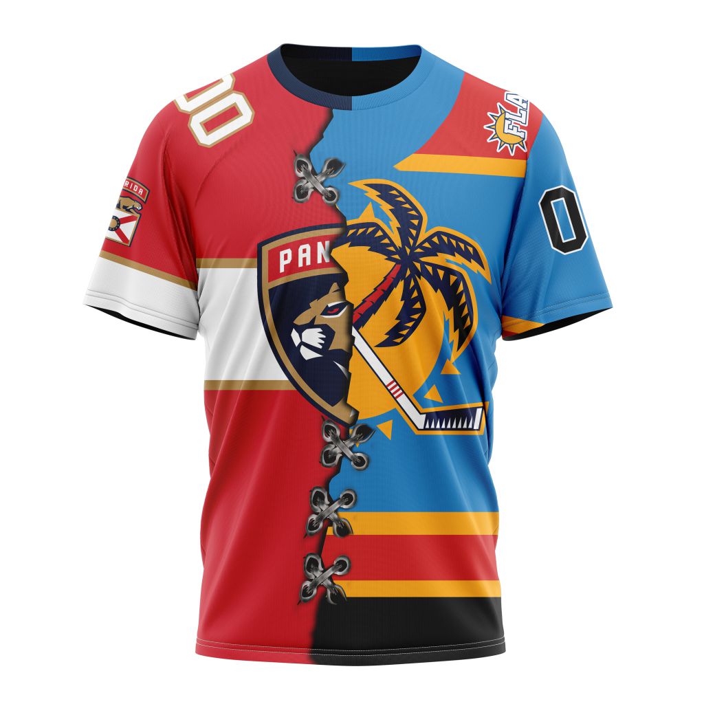 T-shirt NHL Florida Panthers Special Home Mix Reverse Retro Personalized Kits Gift For Sport Music Fans