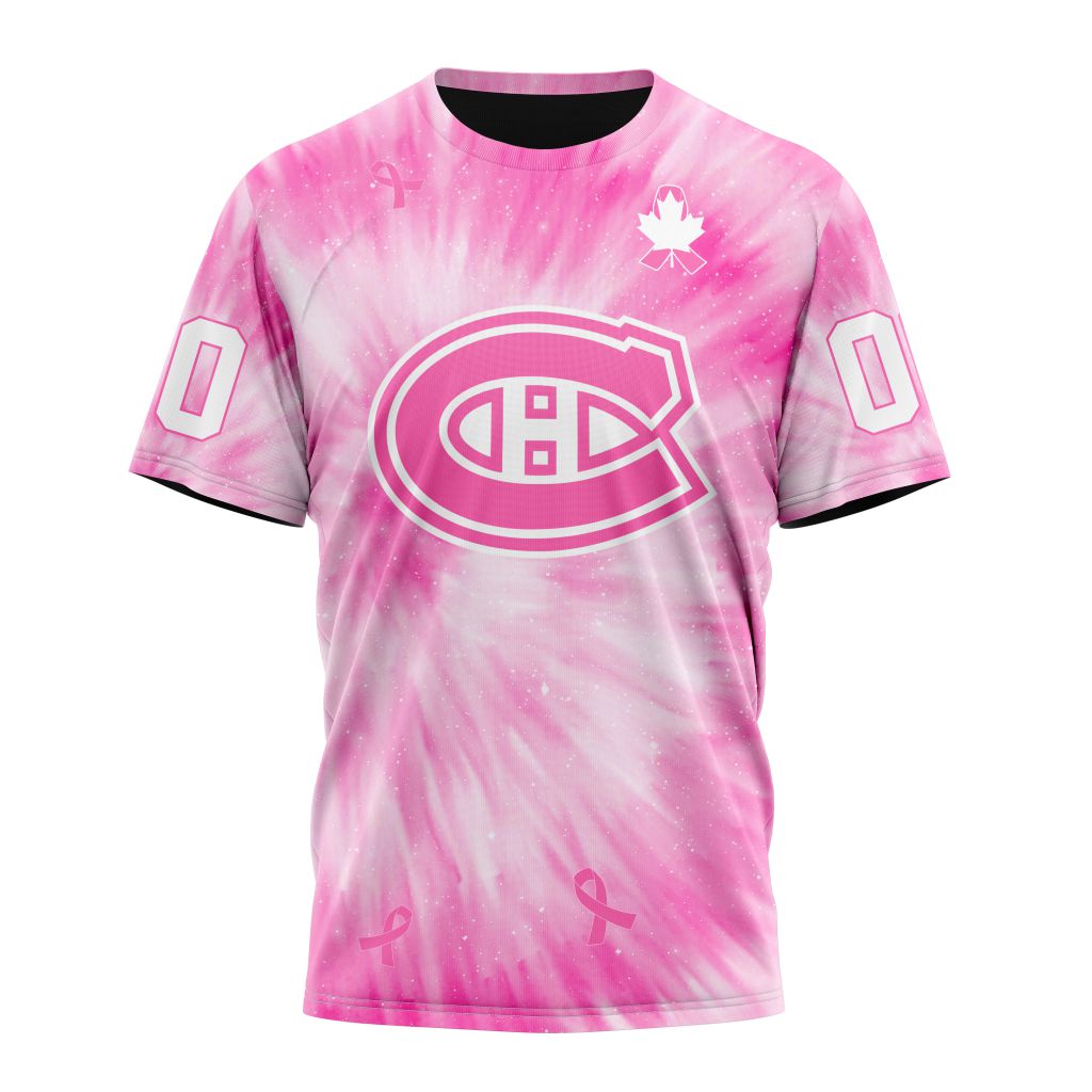 T-shirt NHL Montreal Canadiens Special Pink Tie-Dye ST2201 Gift For Sport Music Fans